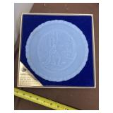 Fenton "In God We Trust" Blue Satin Glass