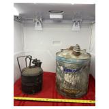 Vintage Justrite Safety Can with Kerosene Jug.