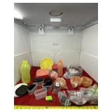 Tupperware Containers with Lids and Key Chain.