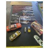 Dale Earnhardt Poster with Nascar Replica Cars