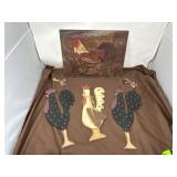 Rooster Wall Decor and Cutting Board
