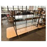 Black Glass Shelving with Extension Piece