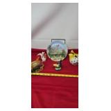Rooster Plate, Sugar Bowl, Candle and More