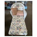 White Wicker Chaise Lounge