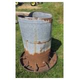 Old Galvanized Hog Feeder