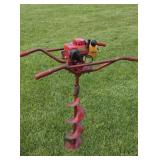 Gas Powered Post Hole Auger 7' Runs