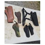 Pistol Holsters Leather and Nylon