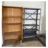Wood Shelf  36"x16"x70.5" Steel Shelf 36"x15"x70"