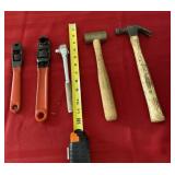 Hammers, Ratchet and Adjustable Wrenches