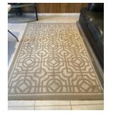 Brown Area Rug with Stains 60 x 84