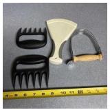 Bear Claws Meat Shredders, Pampered Chef Jar