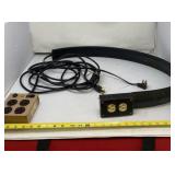 Power Adapter with Four Grounded Outlets and Flat
