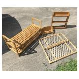 Wood Baby Gate and Wooden Shelves