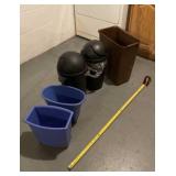 Trash Cans Two with Lids