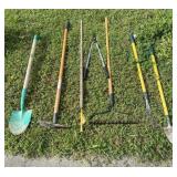 Rake, Shovels, Trimmers and Garden Hoe