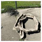 Plastic Edging and Wire Fence Pieces