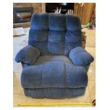 Blue Rocking Recliner with Some Stains. Unknown