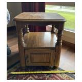Wood End Table with Some Bubbling 18" x 18" x 21"