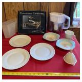 Meissen Rose Bowls, Dessert Plates, Wine Opener,