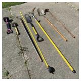 Shovels, Hoe, Spade and Branch Trimmer