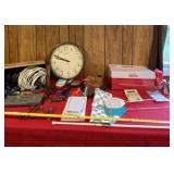 Clock, Circuit Strip, Glasses, and Everything on