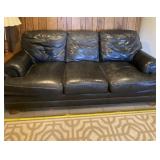 Thomasville Leather Sofa with Wearing on