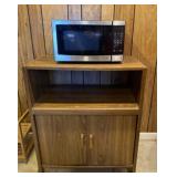 Microwave and Microwave Cart