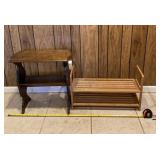 Shoe Rack and Pine Bookshelf End Table