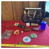 Belt Buckles, Pins, Dice and National Rifle
