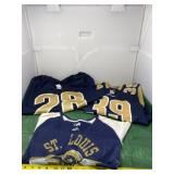 St. Louis Rams Size Small, Medium and XL Shirts.