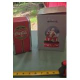 Coca-Cola Napkin Holder & Santa Snow Globe