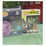 2 Funko Pops Super Shredder and Thor