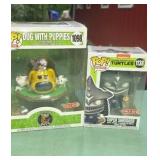 2 Funko Pops Dug with Puppies & Super Shredder