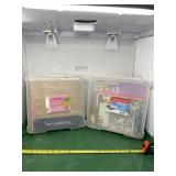 Scrapbook Case with Supplies and Plastic Storage
