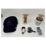 Hat with Moo Cow Creamer Cups, Policeman Topper