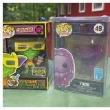 2 Funko Pops Infinity Saga Thor and Stripe