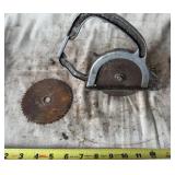 Saw attachment for drill with extra blade