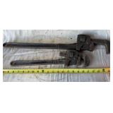 Vintage Pipe Wrench set 18ï¿½ &24ï¿½