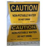 Pair of Non Portable Water Signs