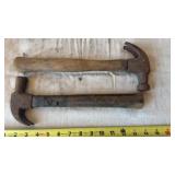 2 Wooden Handle Claw Hammers