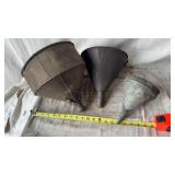 3 Old Metal funnels