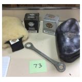 HARLEY TOOL BAG, FILTERS, WRENCH, MORE