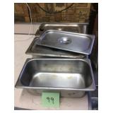 SS SERVER DISHES W/LIDS 7 X 12