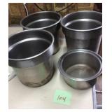 STAINLESS POTS, 9" DIAMETER