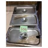 SS SERVER DISHES W/LIDS 7 X 12