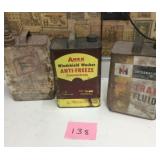 ADVERTISING CANS, DENTED & RUSTY