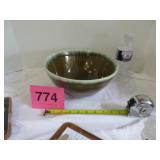 Copper Green Pfaltzgraff Large Mixing Bowl