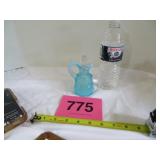 Fenton Blue Opalescent Hobnob Bottle And Stopper