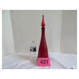 Mcm Blenko Ruby Red Decanter With Stopper