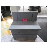Primative Wooden Bluegray Bench